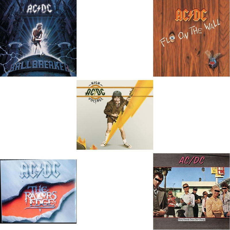 Ac/Dc – Ballbreaker & Razor’s Edge & High Voltage & Fly On The Wall & Dirty Deeds Done Dirt Cheap – CD Bundle