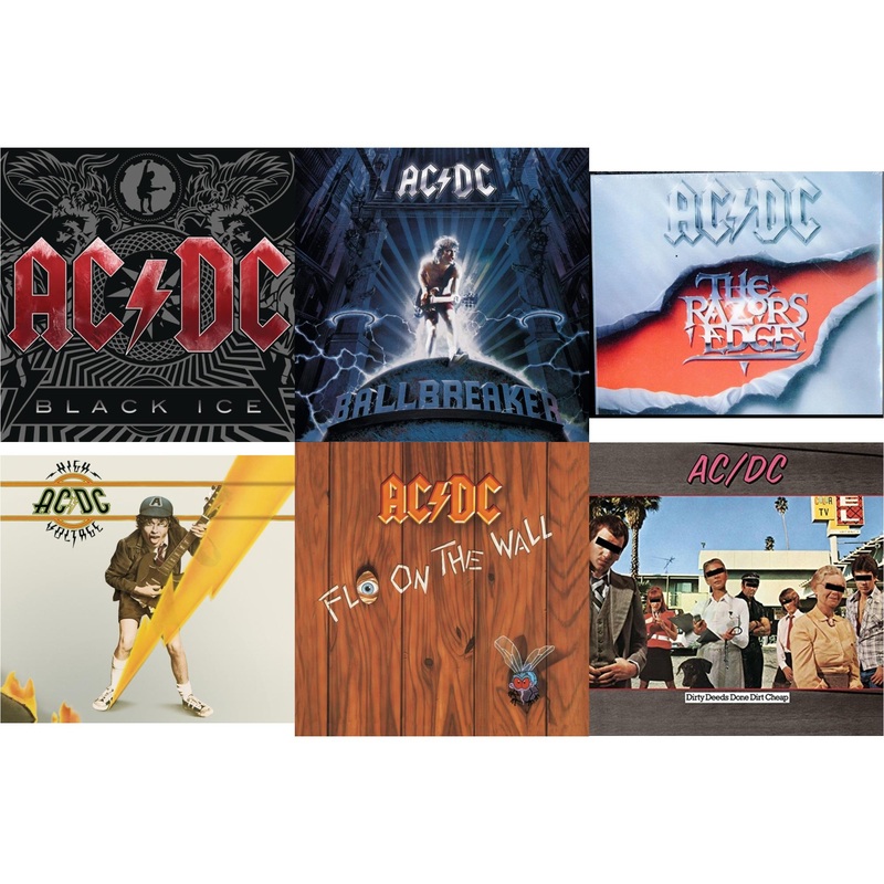 Ac/Dc – Black Ice & Ballbreaker & Razor’s Edge & High Voltage & Fly On The Wall & Dirty Deeds Done Dirt Cheap – CD Bundle