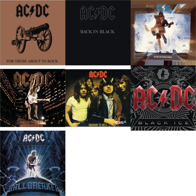 Ac/Dc – For Those About To Rock & Back In Black & Blow Up Your Video & Stiff Upper Lip & Highway To Hell & Black Ice & Ballbreaker – CD Bundle