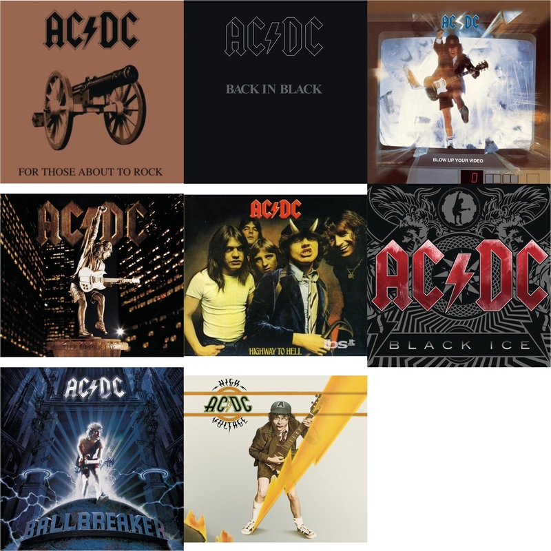 Ac/Dc – For Those About To Rock & Back In Black & Blow Up Your Video & Stiff Upper Lip & Highway To Hell & Black Ice & Ballbreaker & High Voltage – CD Bundle