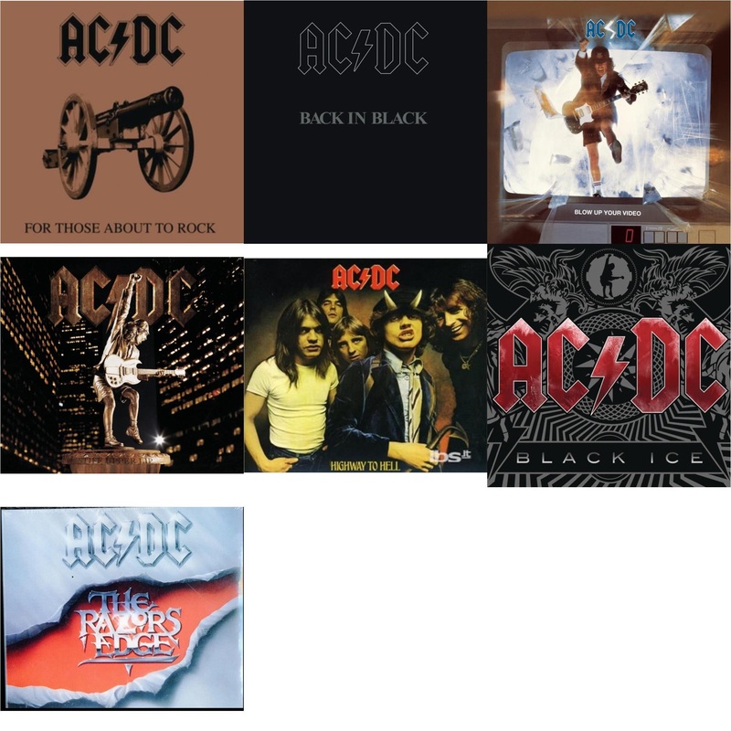 Ac/Dc – For Those About To Rock & Back In Black & Blow Up Your Video & Stiff Upper Lip & Highway To Hell & Black Ice & Razor’s Edge – CD Bundle