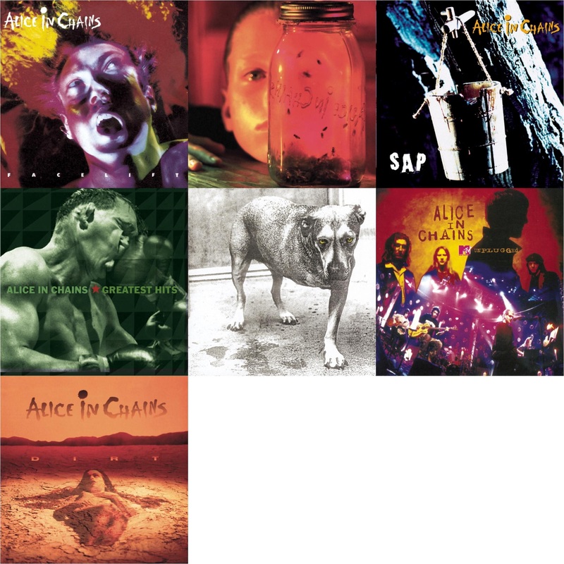 Alice In Chains – Facelift & Jar Of Flies & Sap & Greatest Hits & Alice In Chains & Unplugged & Dirt – CD Bundle