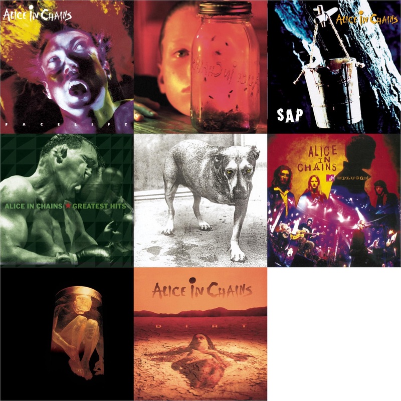 Alice In Chains – Facelift & Jar Of Flies & Sap & Greatest Hits & Alice In Chains & Unplugged & Nothing Safe: Best Of The Box & Dirt – CD Bundle