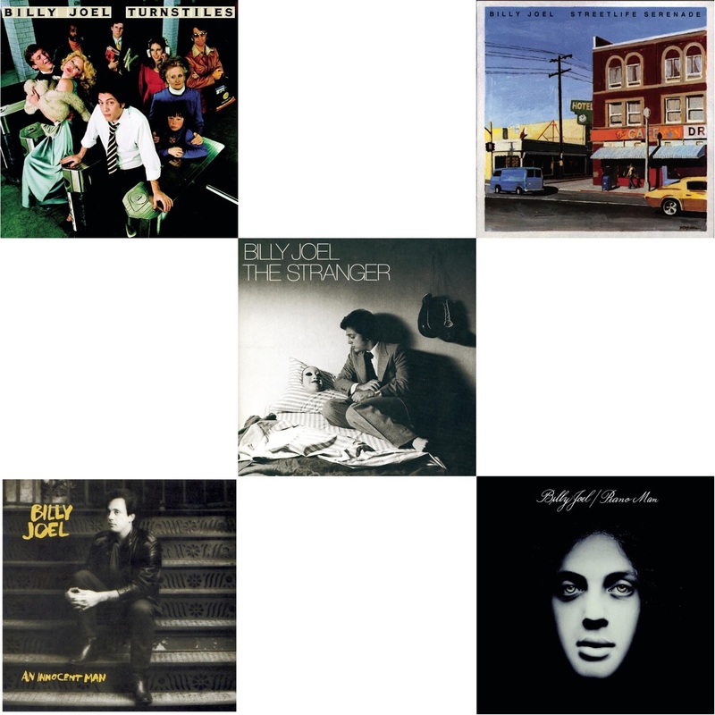 Billy Joel – Turnstiles & An Innocent Man & Stranger & Streetlife Serenade & Piano Man – CD Bundle