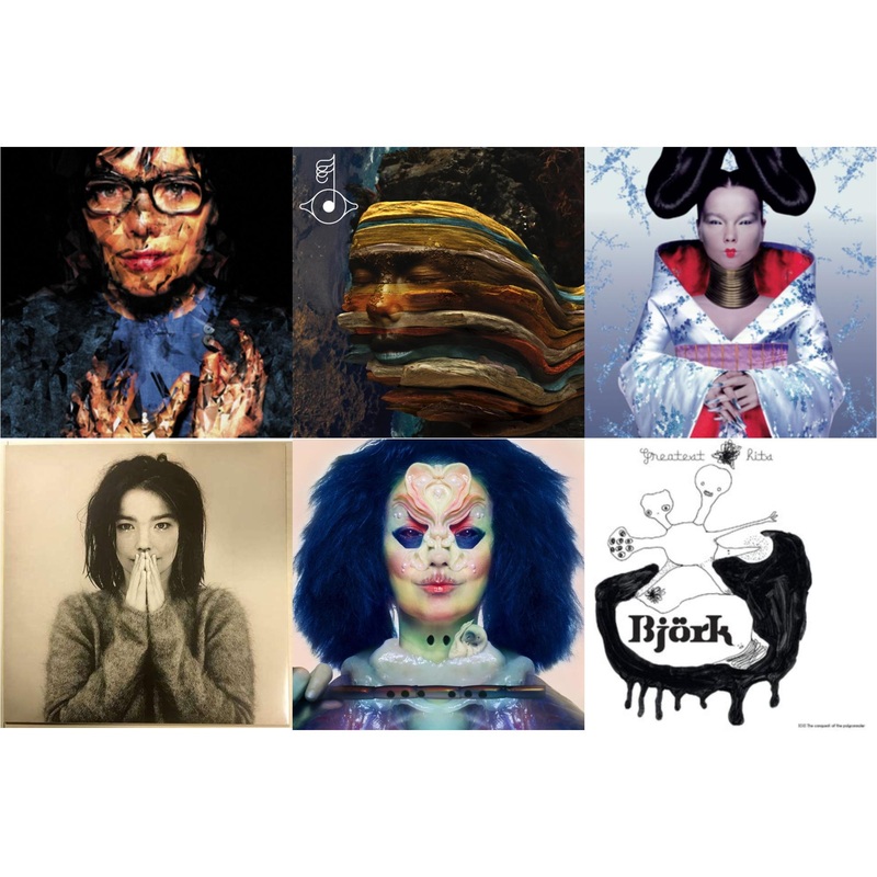 Bjork – Selma Songs & Bastards: Remix & Homogenic & Debut & Utopia & Greatest Hits – LP Vinyl Bundle