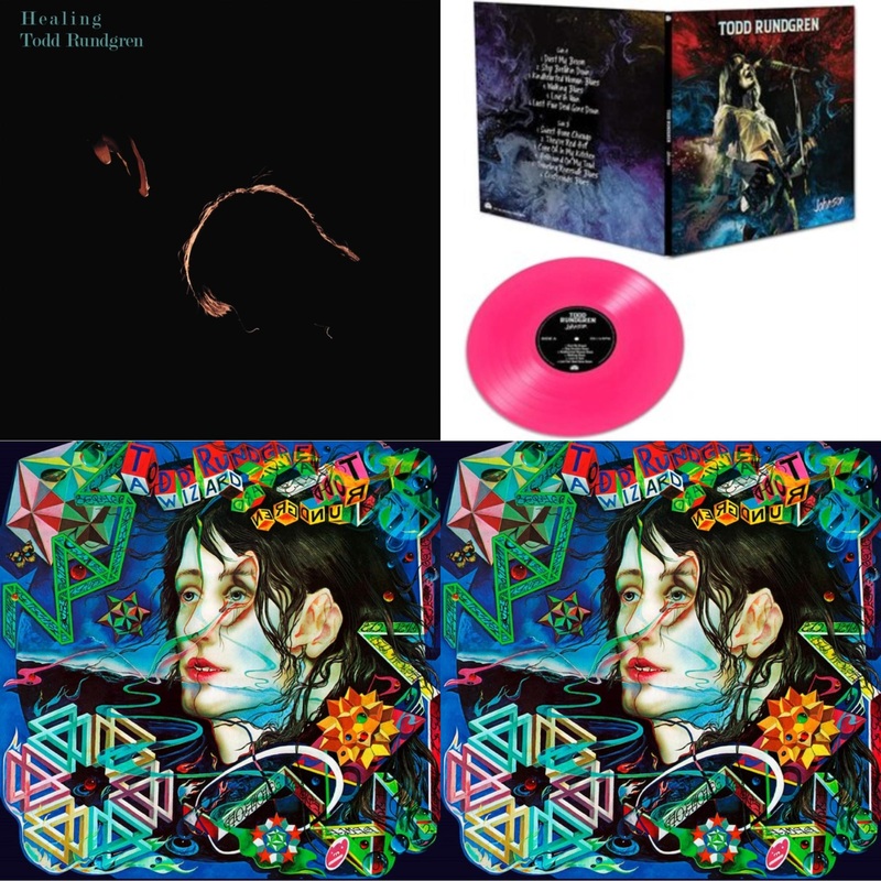 Todd Rundgren – Healing (Clear LP Vinyl/Translucent Blue 7Inch) & Johnson (Pink LP Vinyl) & Wizard A True Star (Turquoise Blue Vinyl/Limited/2LP/Tour Edition/Gatefold Cover/180G) & Ever Popular Tortured Artist Effect (180G/Limited Edition/Gatefold