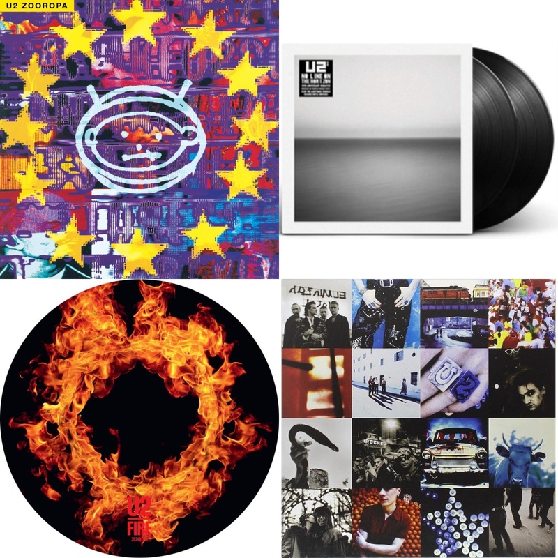 U2 – Zooropa (Transparent Yellow/2LP) & No Line On The Horizon (2 LP) & Fire (40Th Anniversary Edition/Picture Disc) & Achtung Baby (180G/2 LP)