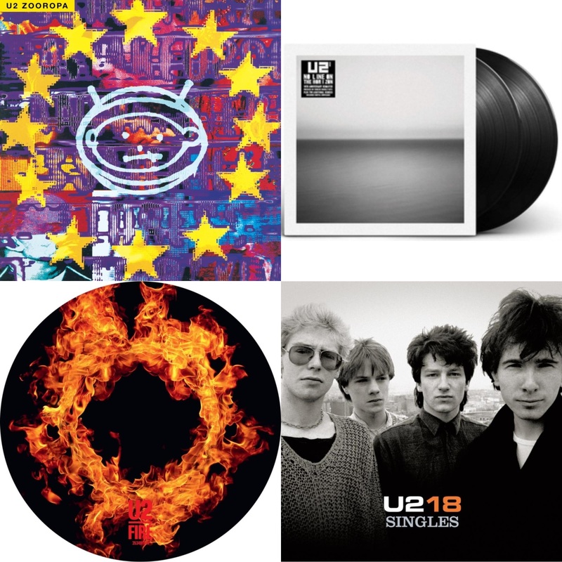 U2 – Zooropa (Transparent Yellow/2LP) & No Line On The Horizon (2 LP) & Fire (40Th Anniversary Edition/Picture Disc) & U218 Singles