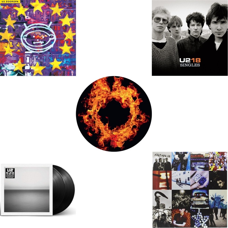 U2 – Zooropa (Transparent Yellow/2LP) & No Line On The Horizon (2 LP) & Fire (40Th Anniversary Edition/Picture Disc) & U218 Singles & Achtung Baby (180G/2 LP)