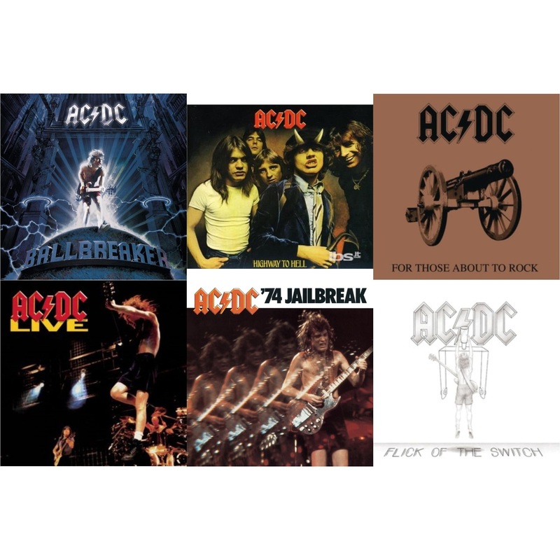 Ac/Dc – Ballbreaker & Highway To Hell & For Those About To Rock & Live & 74 Jailbreak & Flick Of The Switch – CD Bundle