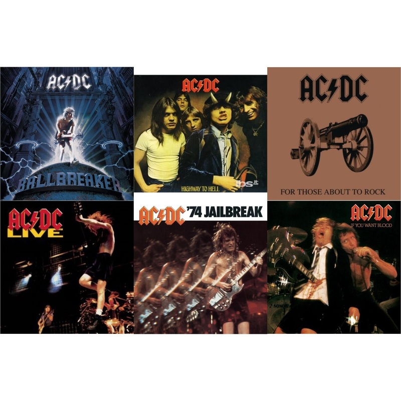 Ac/Dc – Ballbreaker & Highway To Hell & For Those About To Rock & Live & 74 Jailbreak & If You Want Blood You’ve Got It – CD Bundle