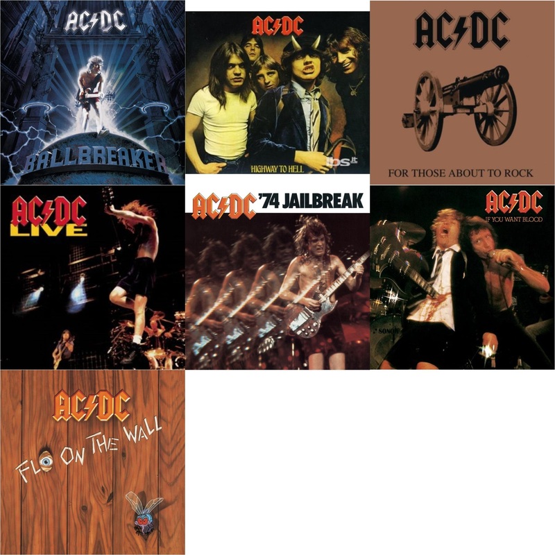 Ac/Dc – Ballbreaker & Highway To Hell & For Those About To Rock & Live & 74 Jailbreak & If You Want Blood You’ve Got It & Fly On The Wall – CD Bundle