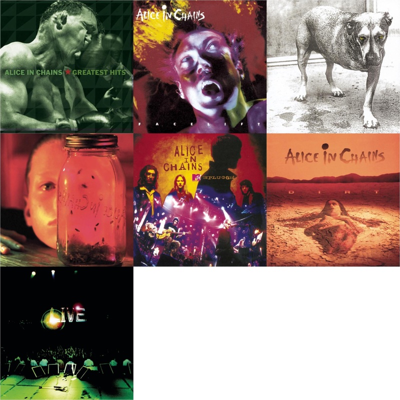 Alice In Chains – Greatest Hits & Facelift & Alice In Chains & Jar Of Flies & Unplugged & Dirt & Live – CD Bundle