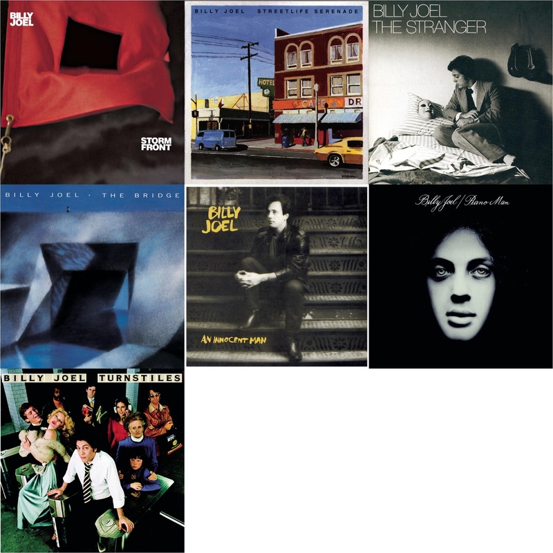 Billy Joel – Stormfront & Streetlife Serenade & Stranger & Bridge & An Innocent Man & Piano Man & Turnstiles – CD Bundle
