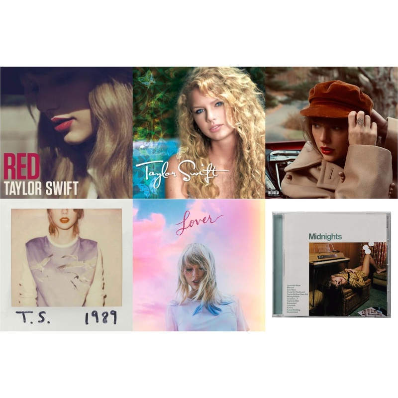 Taylor Swift – Red & Taylor Swift & Red (Taylor’s Version) (Edited) (2CD) & 1989 & Lover (Deluxe) (Version 2) & Midnights (X) (Jade Green CD)