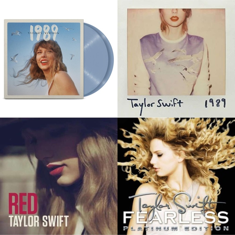 Taylor Swift – 1989 (Taylor’s Version) (2LP/Crystal Skies Blue Vinyl) & 1989 & Red & Fearless Platinum Edition