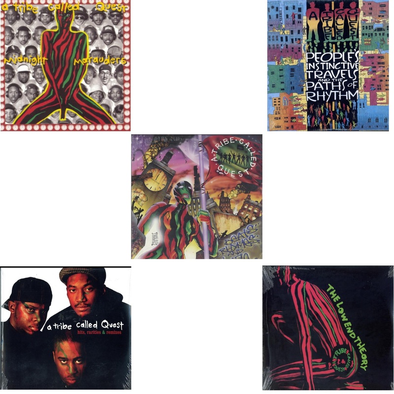 Tribe Called Quest – Midnight Marauders & Hits, Rarities & Remixes & Beats Rhymes & Life & Peoples Instinctive Travels & Paths Of Rhythm & Low End Theory – LP Vinyl Bundle