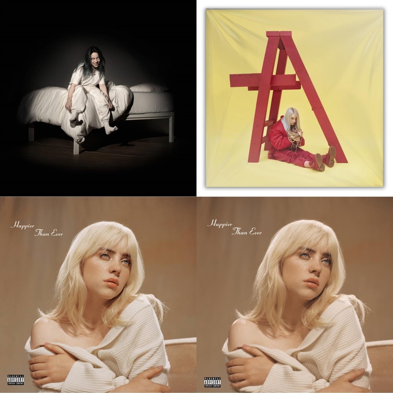 Billie Eilish – When We All Fall Asleep, Where Do We Go? (Pale Yellow LP Vinyl) & Billie Eilish – Dont Smile At Me (Black LP Vinyl) & Happier Than Ever (2LP/Recycled Vinyl/Rainbow Foil Jacket) (Rsd) & Happier Than Ever (X) (2LP)