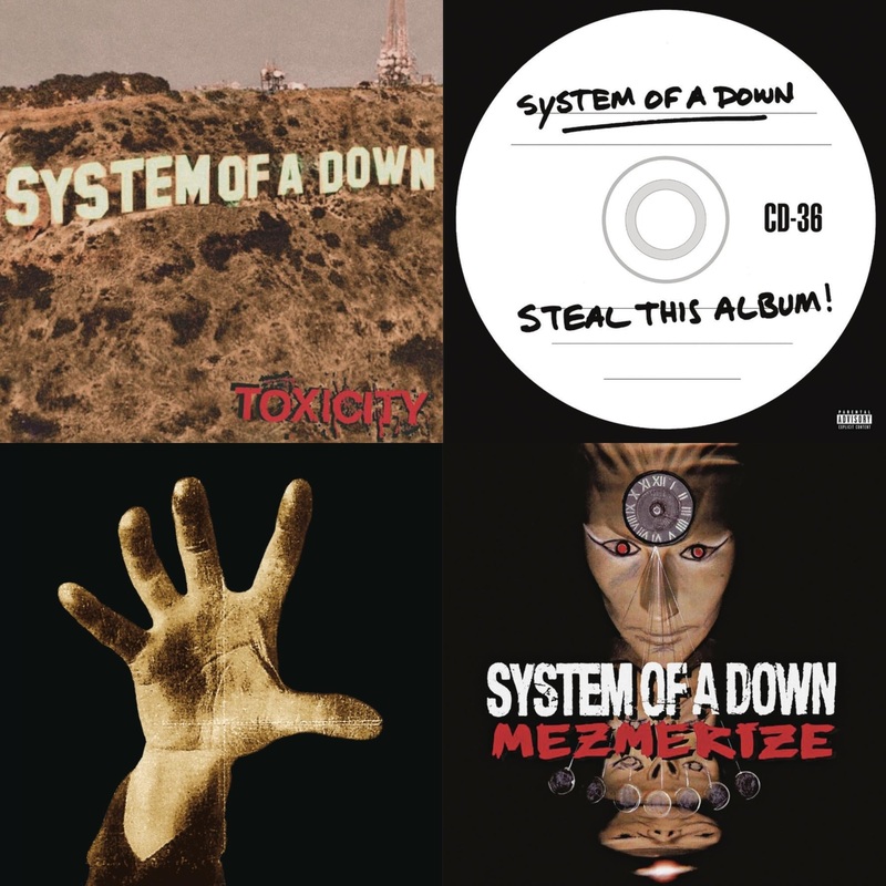 System Of A Down – Toxicity (140G) & Steal This Album! (2LP/140G) & System Of A Down (140G) & Mezmerize (140G)