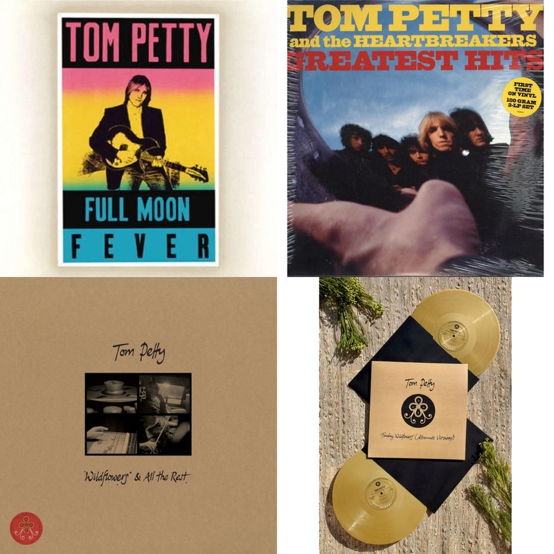 Tom Petty – Full Moon Fever (180G) & Greatest Hits (2LP) & Wildflowers & All The Rest (3LP) & Finding Wildflowers (Alternate Versions) (2LP/Gold Vinyl) (I)