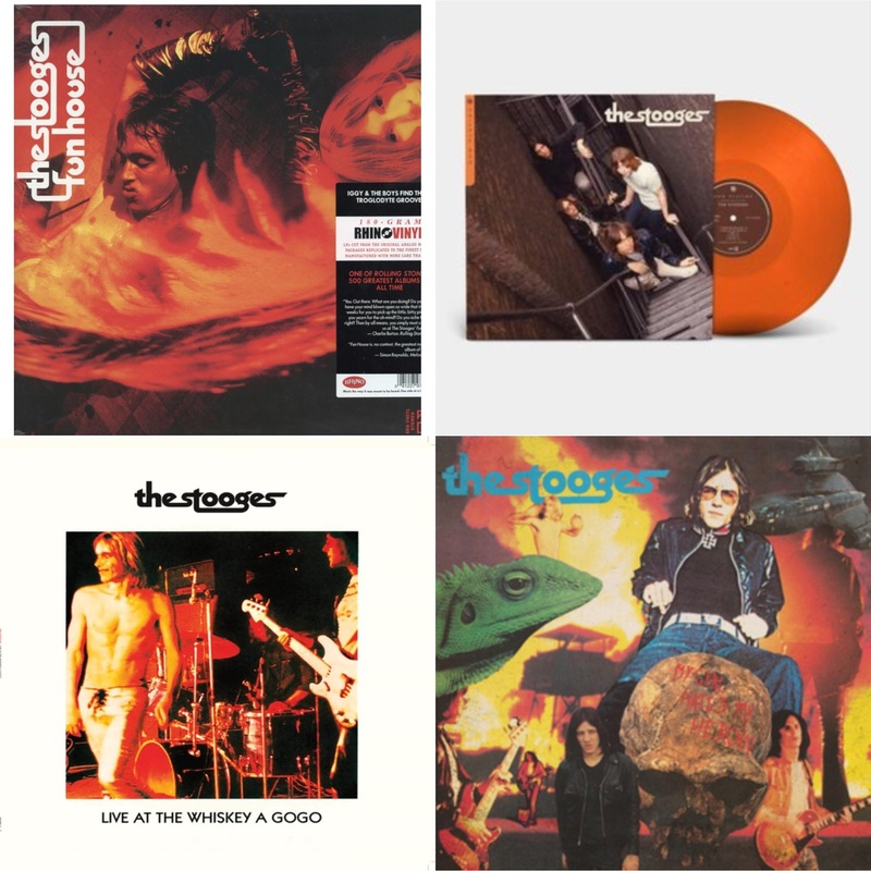 Stooges – Fun House & Now Playing (Orange LP Vinyl) & Live At Whiskey A Gogo (White LP Vinyl) & My Girl Hates My Heroin (Splatter LP Vinyl)