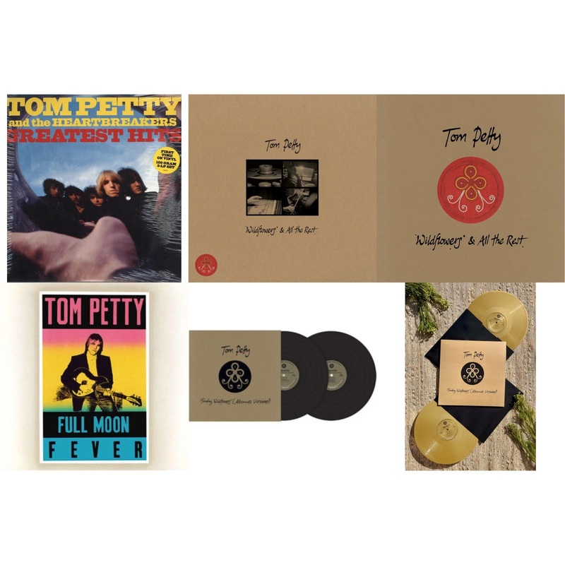 Tom Petty – Greatest Hits (2LP) & Wildflowers & All The Rest (3LP) & Wildflowers & All The Rest (Deluxe Edition/7LP) & Full Moon Fever (180G) & Finding Wildflowers (Alternate Versions) (2LP) & Finding Wildflowers (Alternate Versions) (2LP/Gold Vinyl)