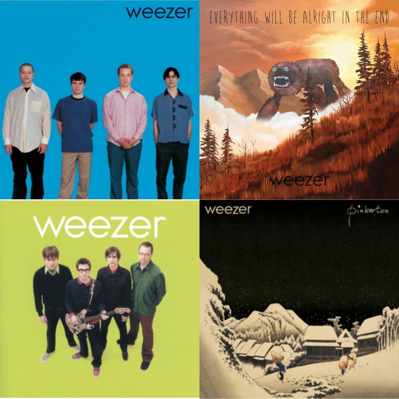 Weezer – Weezer (Blue Album) & Everything Will Be Alright In The End & Weezer (Green Album) & Pinkerton – LP Vinyl Bundle