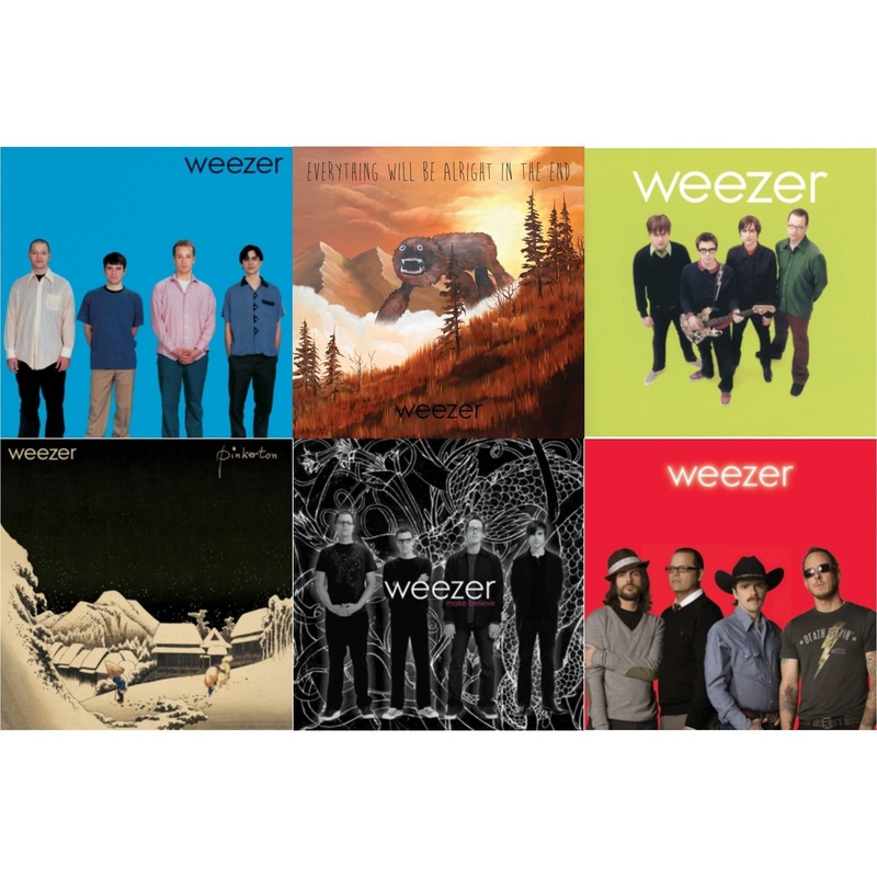 Weezer – Weezer (Blue Album) & Everything Will Be Alright In The End & Weezer (Green Album) & Pinkerton & Make Believe & Weezer (Red Album) – LP Vinyl Bundle