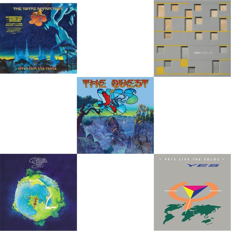 Yes – Royal Affair Tour (Live In Las Vegas) & Fragile (Super Deluxe/LP/CD/DVD) & Quest (2LP/2CD/Sky Blue Vinyl) (I) & Yessingles (Yellow/Orange/Black Splatter LP Vinyl) (Rocktober) & 9012Live – The Solos (180G/Limited Edition)