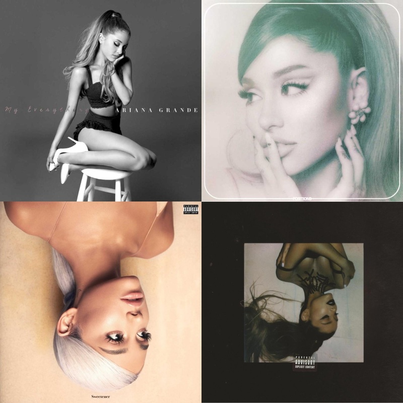 Ariana Grande – My Everything & Positions (Coke Bottle Clear LP Vinyl) & Sweetener (X) (2LP) & Thank U, Next