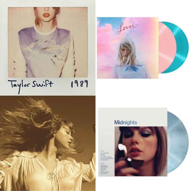 Taylor Swift – 1989 & Lover & Fearless (Taylor’s Version) (Gold Vinyl/3LP) & Midnights (X) (Moonstone Blue LP Vinyl)