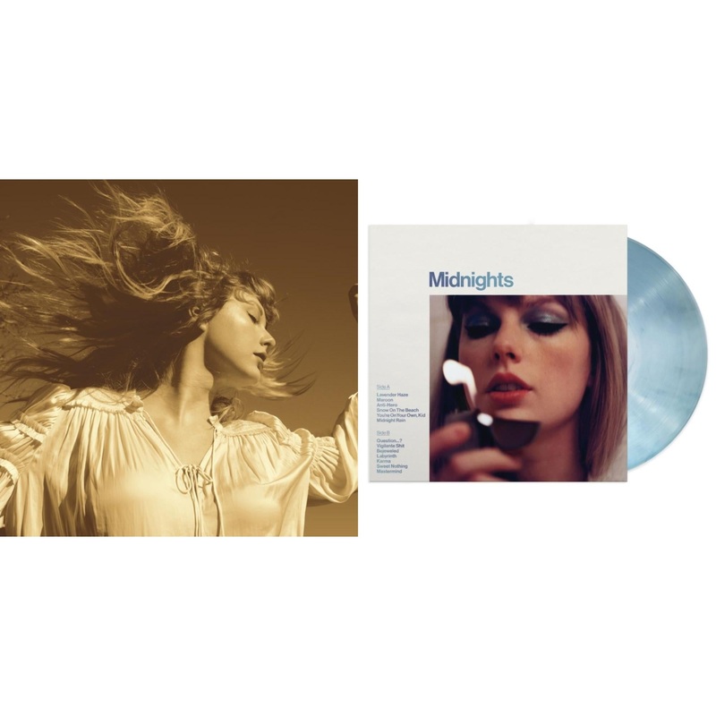 Taylor Swift – Fearless (Taylor’s Version) (Gold Vinyl/3LP) & Midnights (X) (Moonstone Blue LP Vinyl)