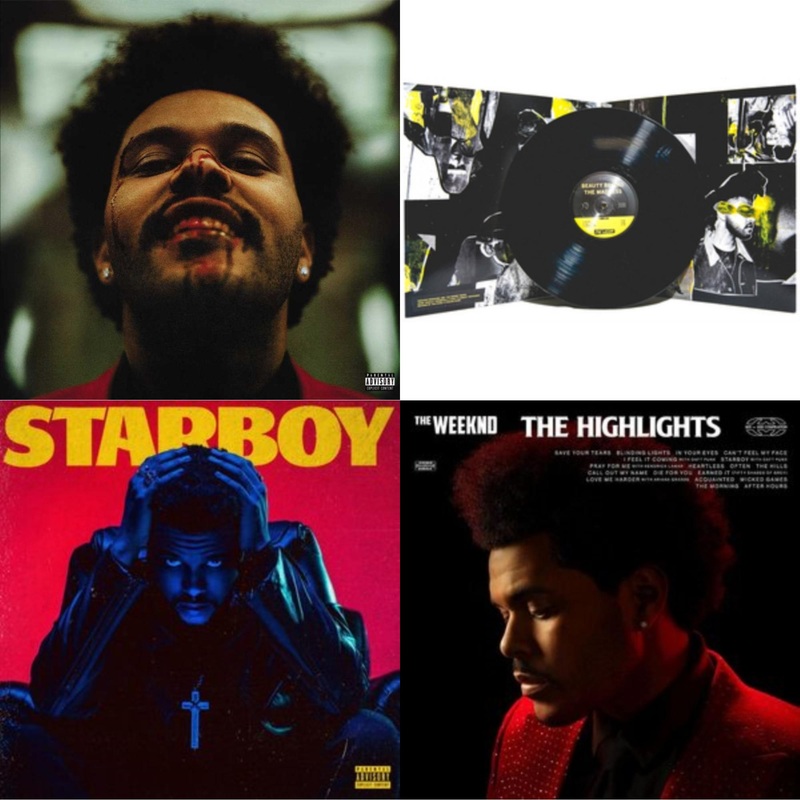 Weeknd – After Hours (X) (2LP/Clear W/ Red Splatter Vinyl) & Beauty Behind The Madness (X) & Starboy (2LP/Translucent Red Vinyl/Gatefold) & Highlights (2LP)