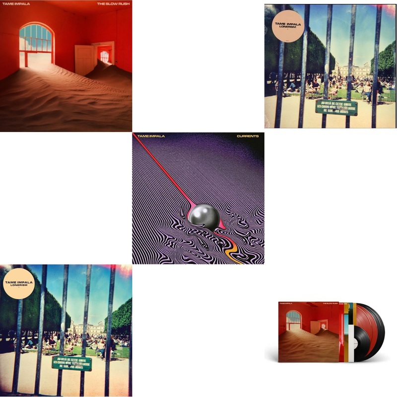 Tame Impala – Slow Rush (2LP) & Lonerism (10Th Anniversary/Super Deluxe/3LP Boxset) & Currents & Lonerism & Slow Rush (Deluxe/2-Transparent Red LP Vinyl/3-Black LP Vinyl)