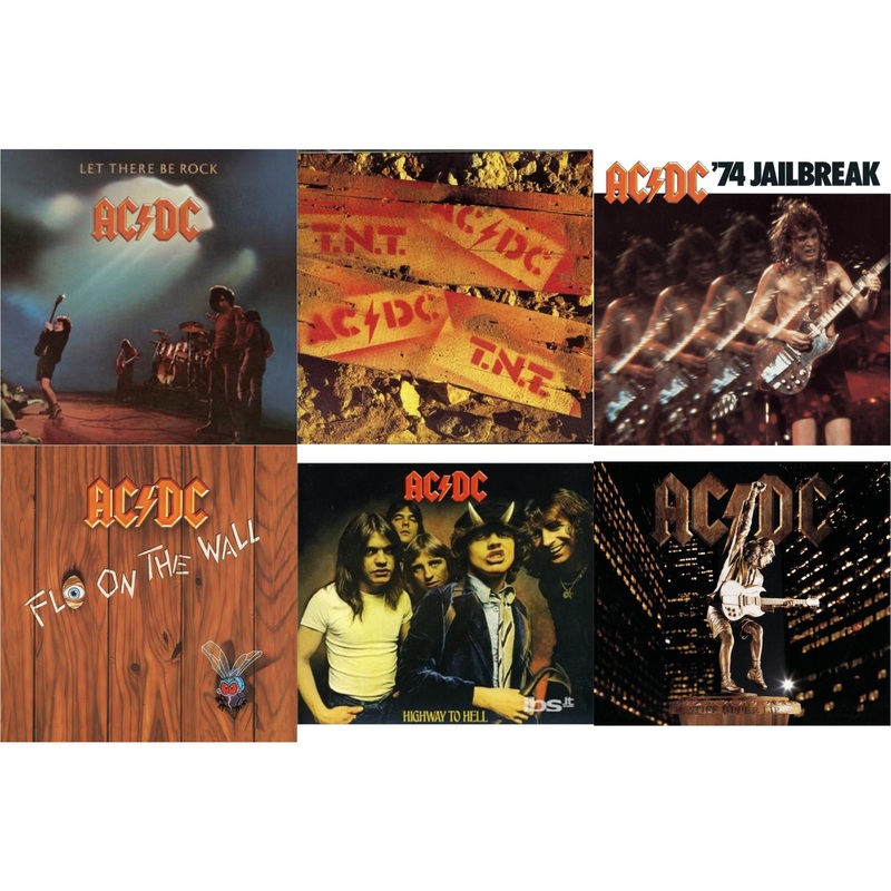 Ac/Dc – Let There Be Rock & Tnt & 74 Jailbreak & Fly On The Wall & Highway To Hell & Stiff Upper Lip – CD Bundle