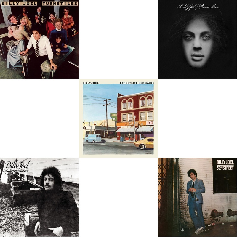 Billy Joel – Turnstiles & Cold Spring Harbor & Streetlife Serenade & Piano Man & 52Nd Street – LP Vinyl Bundle