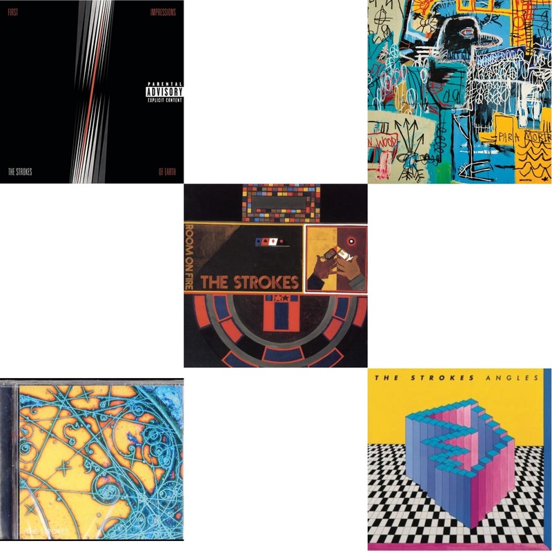 Strokes – First Impressions Of Earth & Is This It & Room On Fire & New Abnormal (Jewel Case/Clear Aprt O-Card With Print) & Angles – CD Bundle