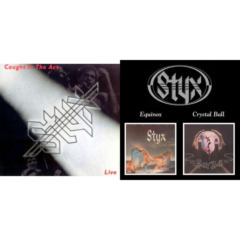 Styx – Caught In The Act Live (Remastered) & Equinox / Crystal Ball (Remastered) – CD Bundle