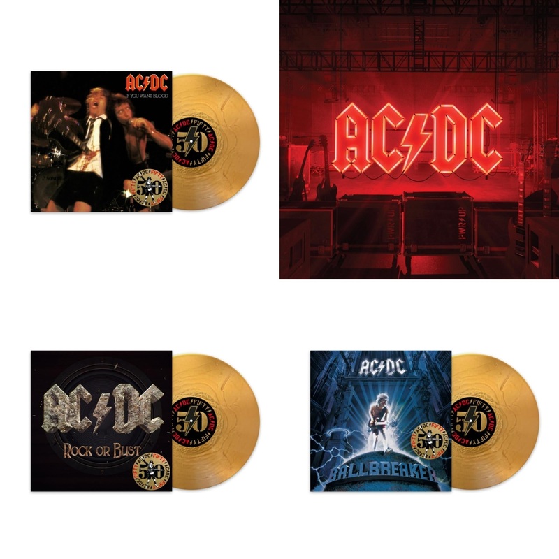 Ac/Dc – If You Want Blood YouVe Got It (50Th Anniversary/Gold Color LP Vinyl) & Power Up (180G/Gatefold Jacket/Inner Sleeve) & Rock Or Bust(50Th Anniversary/Gold Color LP Vinyl) & Ballbreaker (50Th Anniversary/Gold Color LP Vinyl)