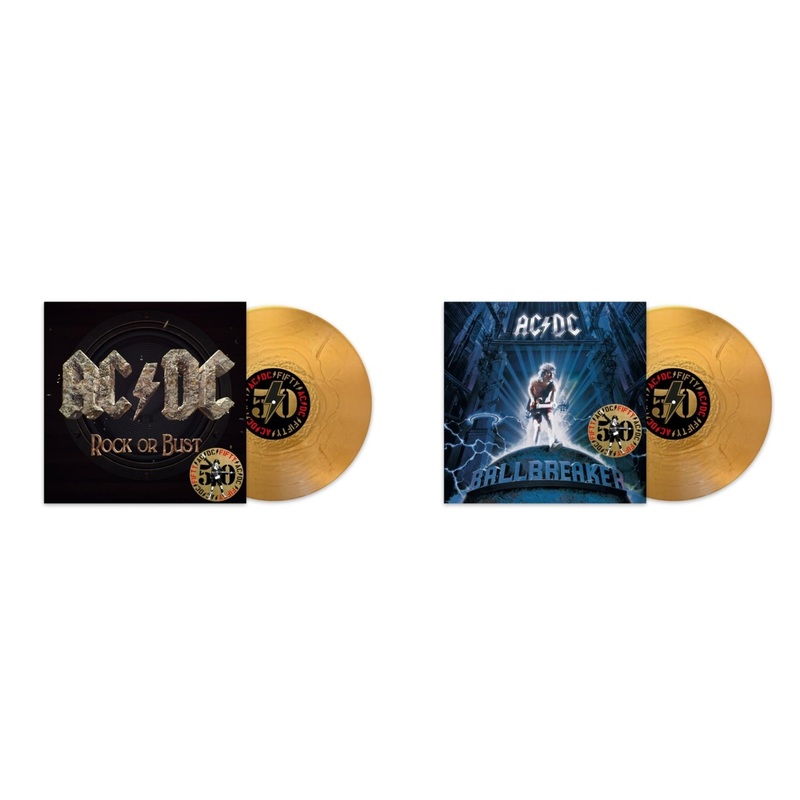 Ac/Dc – Rock Or Bust(50Th Anniversary/Gold Color LP Vinyl) & Ballbreaker (50Th Anniversary/Gold Color LP Vinyl)