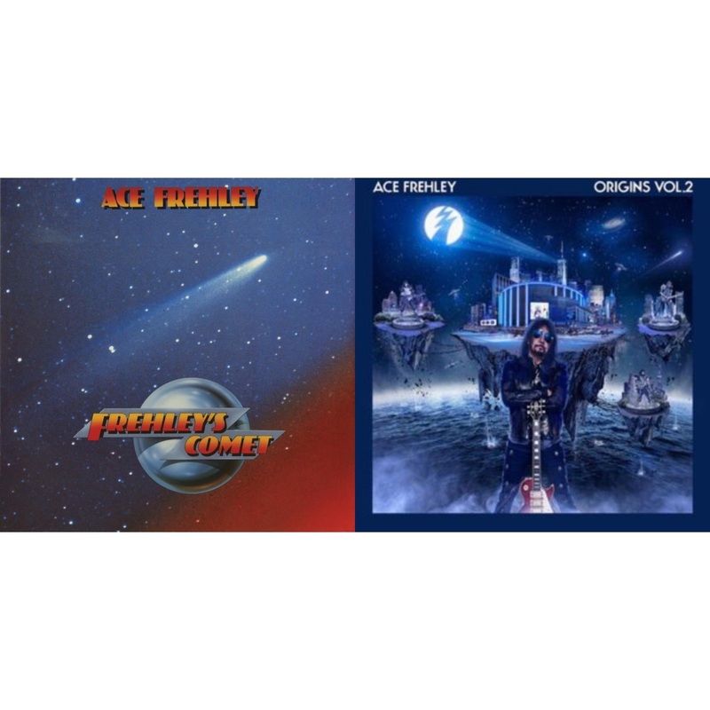 Ace Frehley – Frehley’s Comet (Red & Blue Hand Poured Effect LP Vinyl) & Origins Vol.2 (Blue & White LP Vinyl)