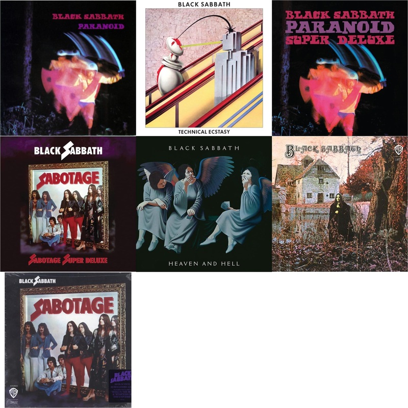 Black Sabbath – Paranoid & Technical Ecstasy (Super Deluxe Edition/5LP) & Paranoid (Deluxe Edition) & Sabotage (Super Deluxe Edition/4LP/7Inch) & Heaven & Hell (Deluxe/2LP) & Black Sabbath (180G) & Sabotage (180G)