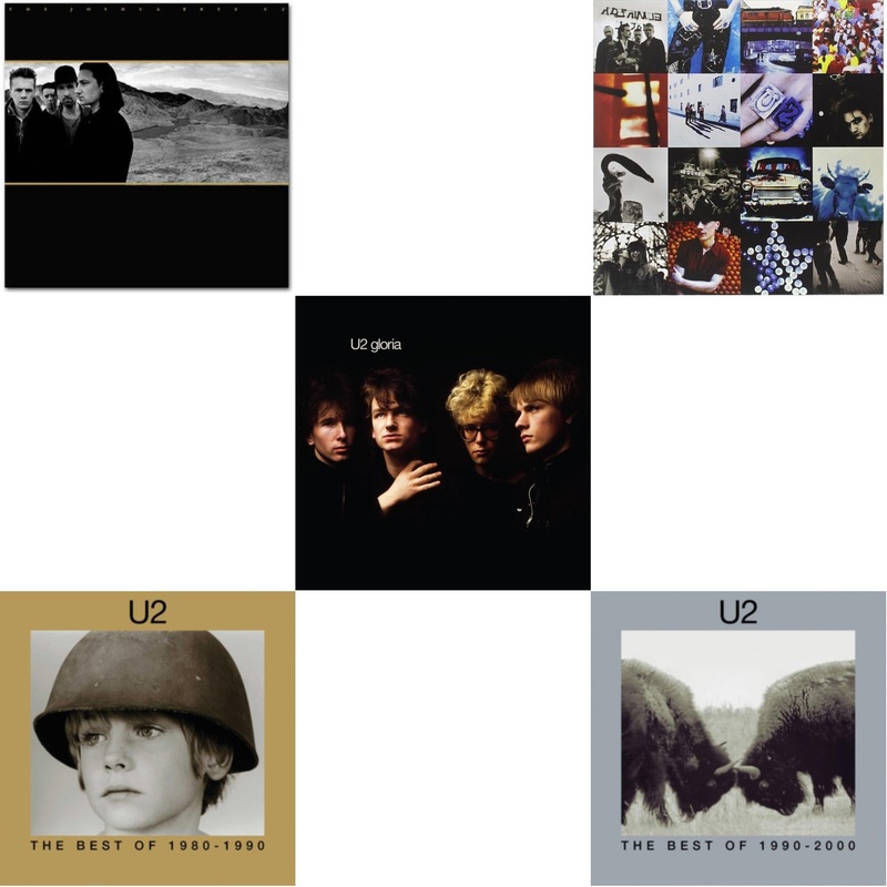 U2 – Joshua Tree & Best Of 1980-1990 (180G/2 LP) & Gloria (40Th Anniversary/180G/Transparent Yellow LP Vinyl) & Achtung Baby (180G/2 LP) & Best Of 1990-2000 (2LP)