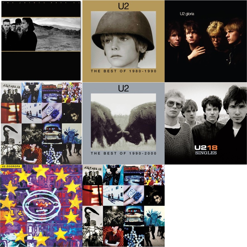 U2 – Joshua Tree & Best Of 1980-1990 (180G/2 LP) & Gloria (40Th Anniversary/180G/Transparent Yellow LP Vinyl) (Rsd) & Achtung Baby (180G/2 LP) & Best Of 1990-2000 (2LP) & U218 Singles & Zooropa (Transparent Yellow/2LP) & Achtung Baby (30Th