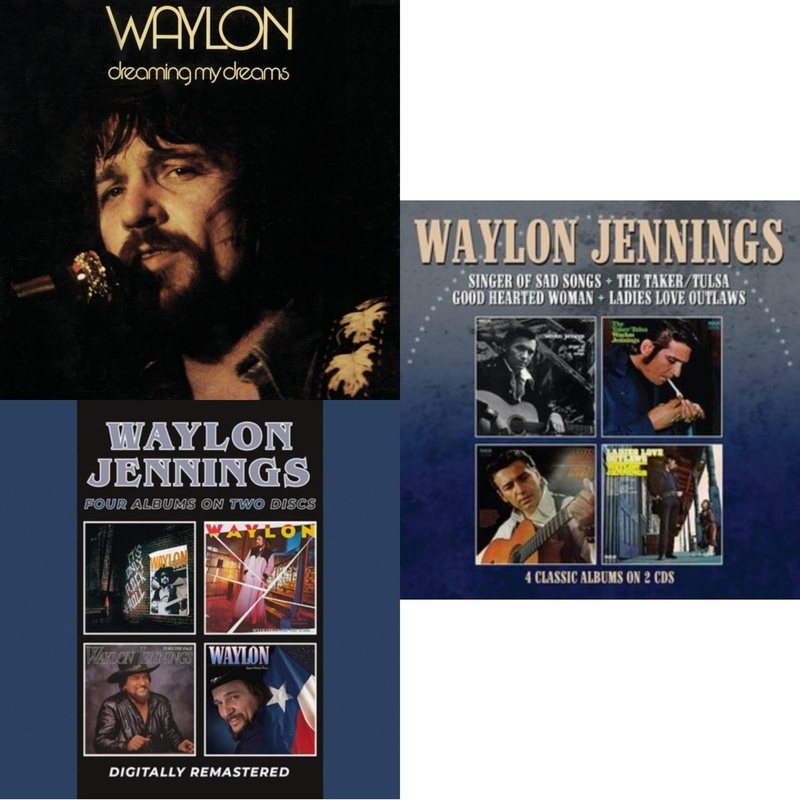Waylon Jennings – Dreaming My Dreams & It’s Only Rock & Roll / Never Could Toe The Mark / Turn The Page / Sweet Mother Texas & Singer Of Sad Songs / The Taker-Tulsa / Good Hearted Woman / Ladies Love Outlaws – CD Bundle