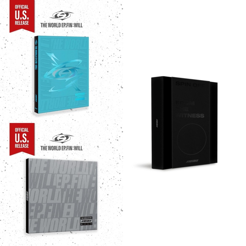 Ateez – World Ep.Fin : Will – (Z Ver.) (Us Basic) & World Ep.Fin : Will – (Digipak) (Us Basic) & Spin Off : From The Witness (Witness Version) (Limited) – CD Bundle