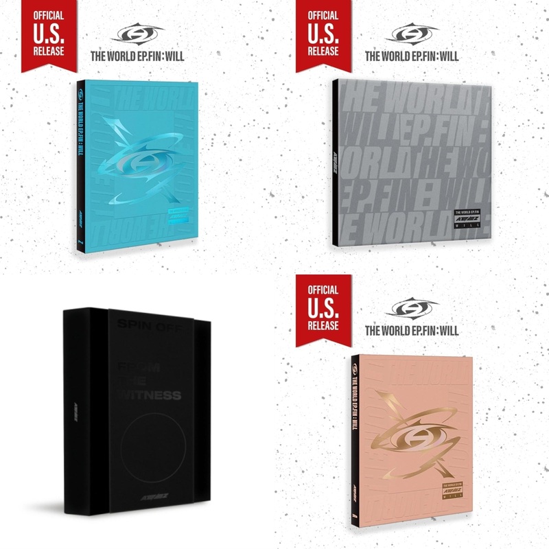 Ateez – World Ep.Fin : Will – (Z Ver.) (Us Basic) & World Ep.Fin : Will – (Digipak) (Us Basic) & Spin Off : From The Witness (Witness Version) (Limited) & World Ep.Fin : Will – (A Ver.) (Us Basic) – CD Bundle