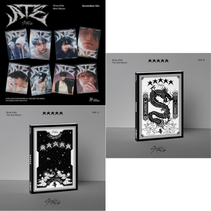 Stray Kids – Ate (Accordion Ver.) & 5-Star (Ver. C) & 5-Star (Ver. B) – CD Bundle
