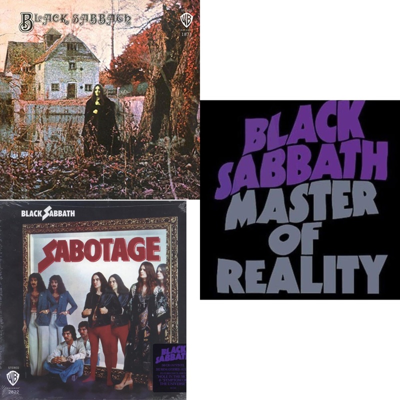 Black Sabbath – Black Sabbath (180G) & Sabotage (180G) & Master Of Reality – LP Vinyl Bundle