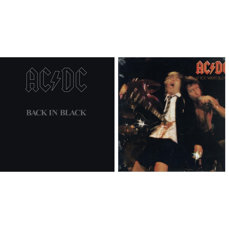 Ac/Dc – Back In Black (180G) & If You Want Blood You’ve Got It (180G) – LP Vinyl Bundle